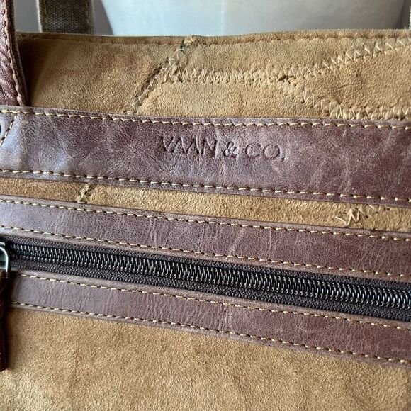 VAAN & CO. Leather and Canvas Tote - Picture 5 of 14